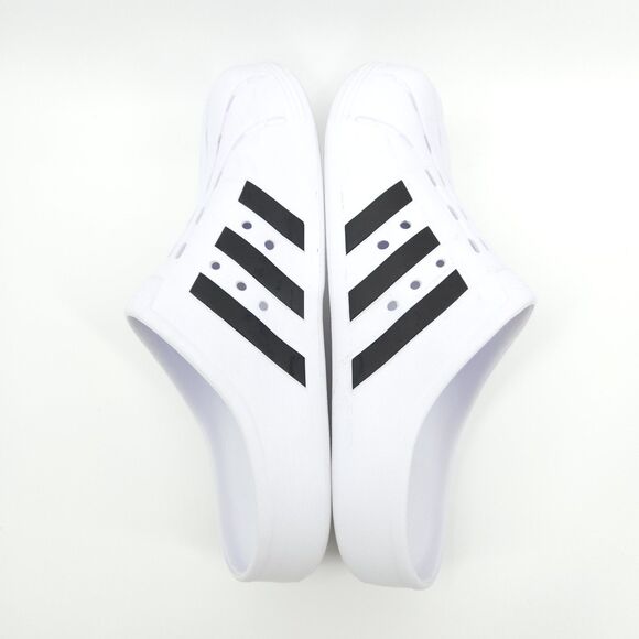 Adidas Adilette Clog White Black Mens Size 12 Women 13 Sandal Slide - Picture 4 of 9